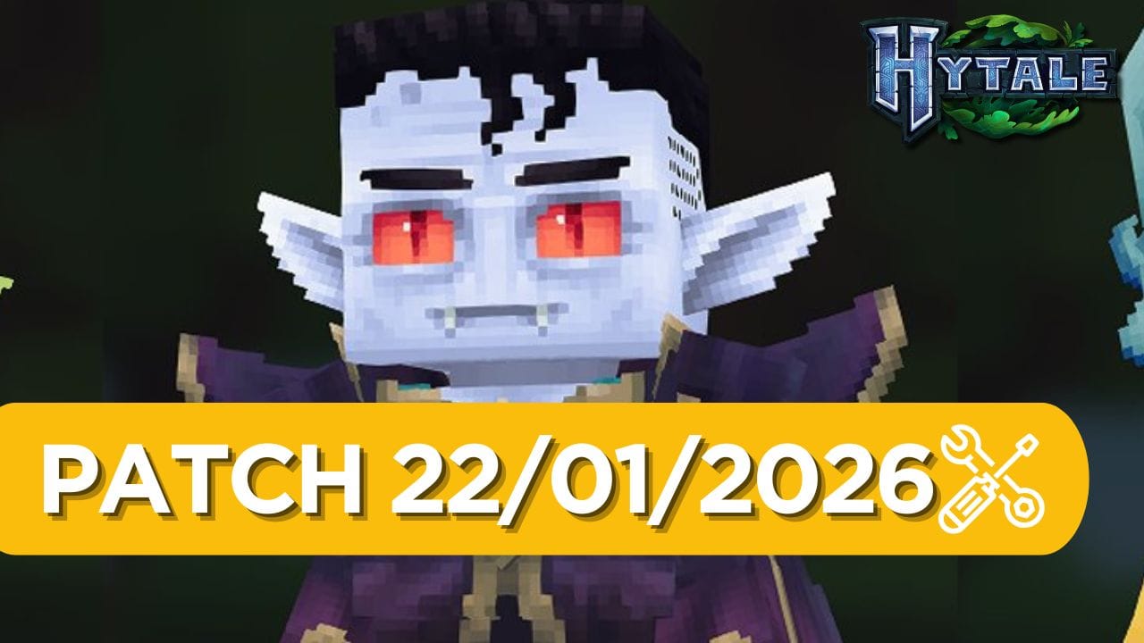 Hytale : Patch note complet du 22 janvier 2026