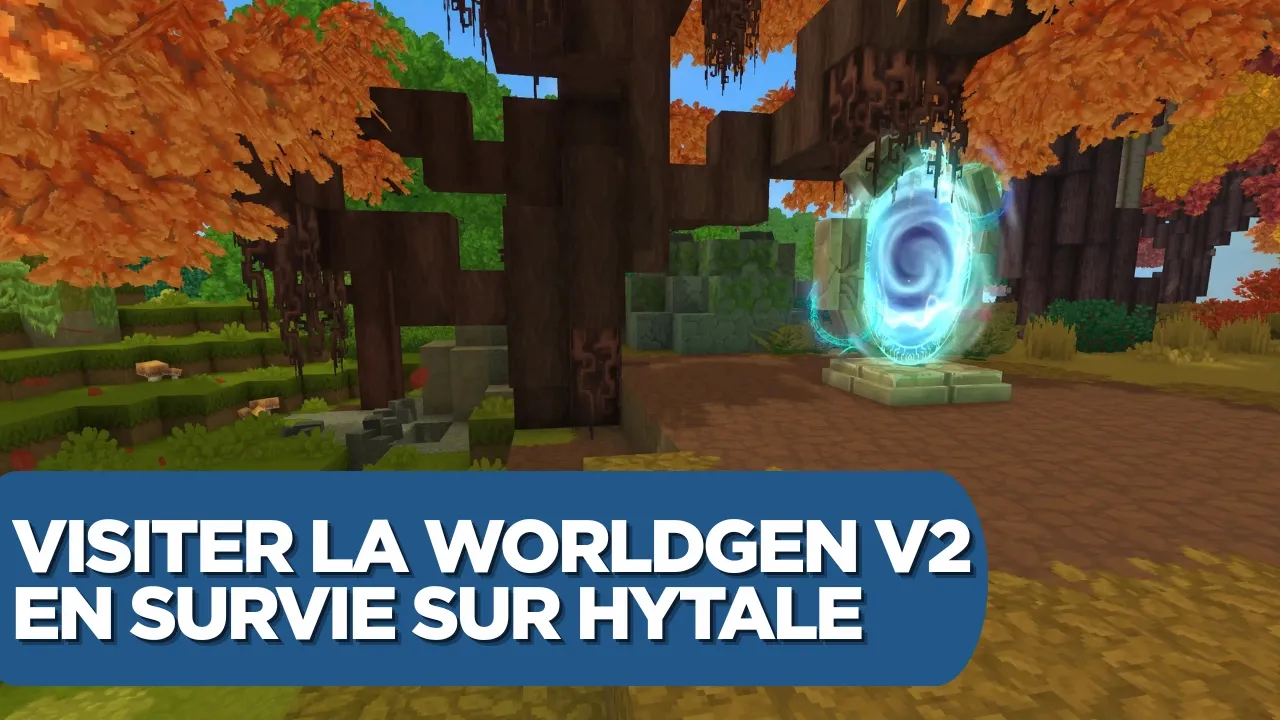 La worldgen V2 en mode survie dans Hytale
